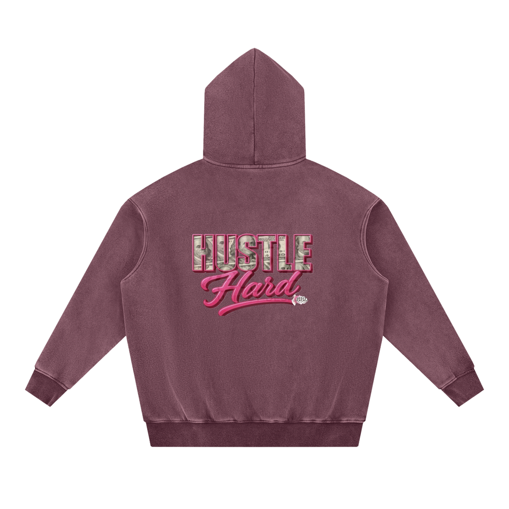 Snow Wash Fleece Oversize Hoodie