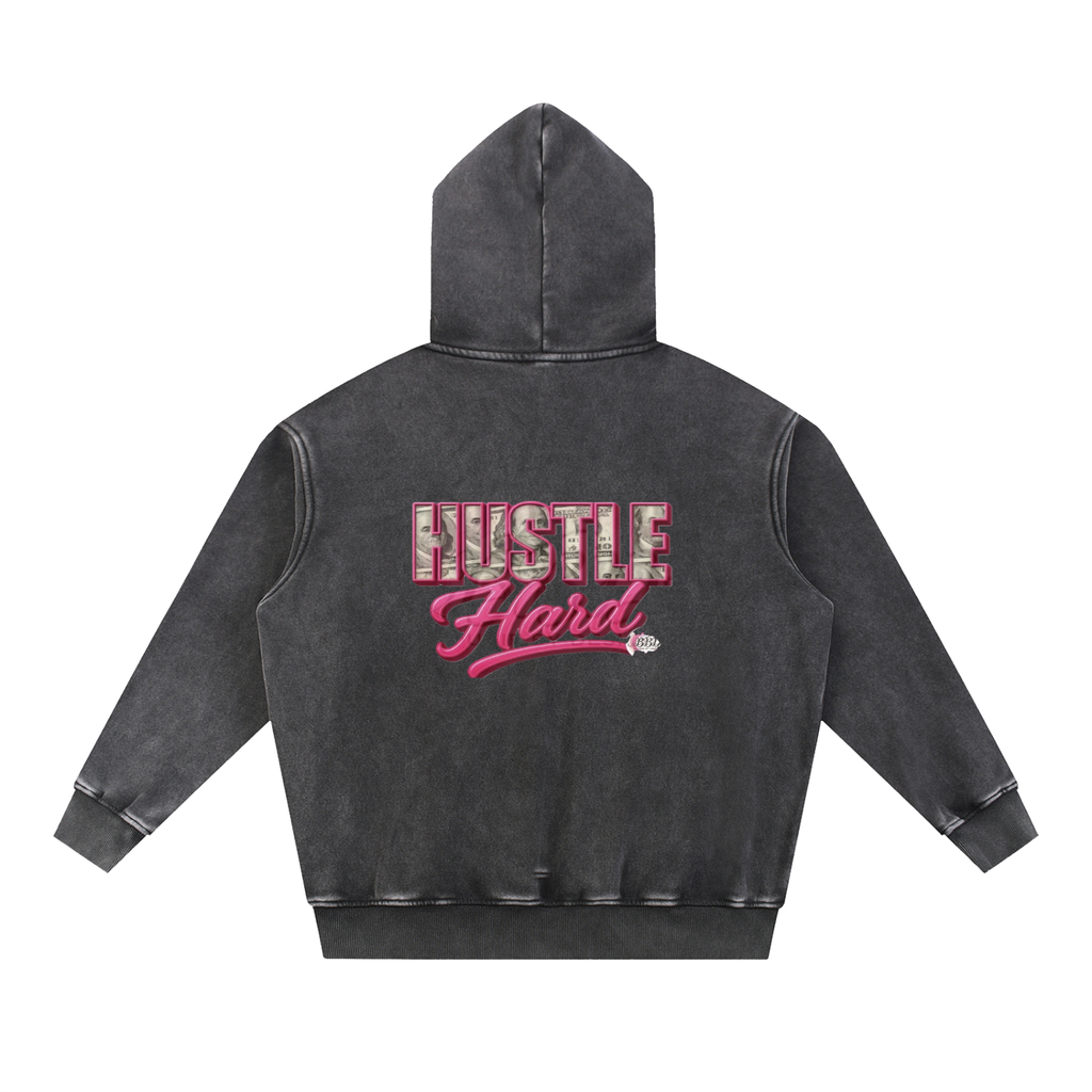 Snow Wash Fleece Oversize Hoodie