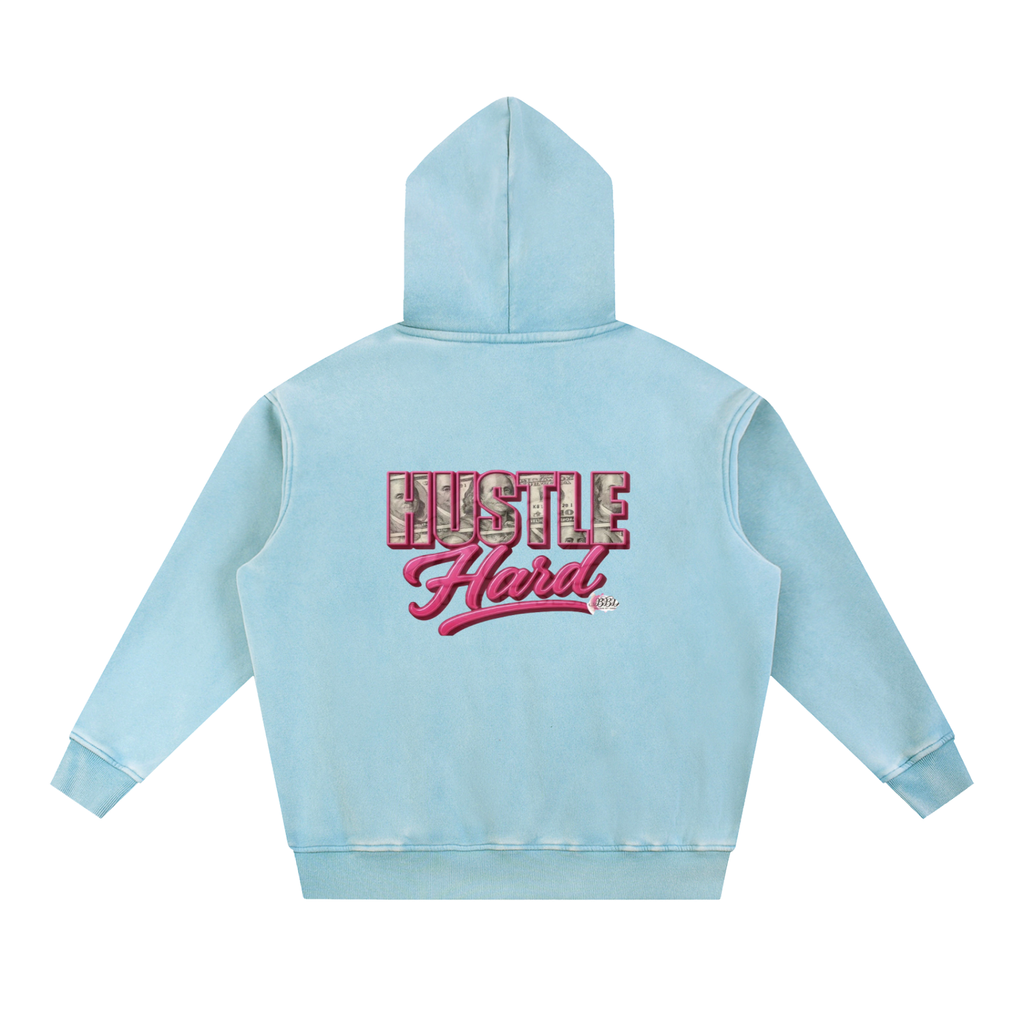 Snow Wash Fleece Oversize Hoodie